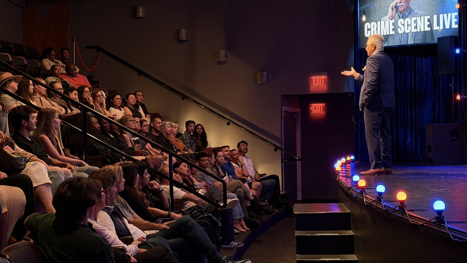 The audience working the case during Crime Scene Live